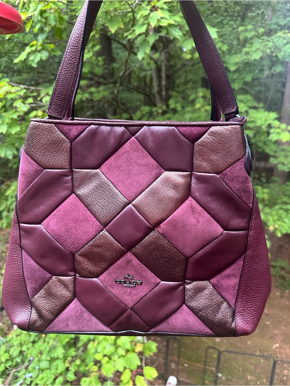 Beautiful Coach Edie Women's Patchwork Leather Shoulder Bag